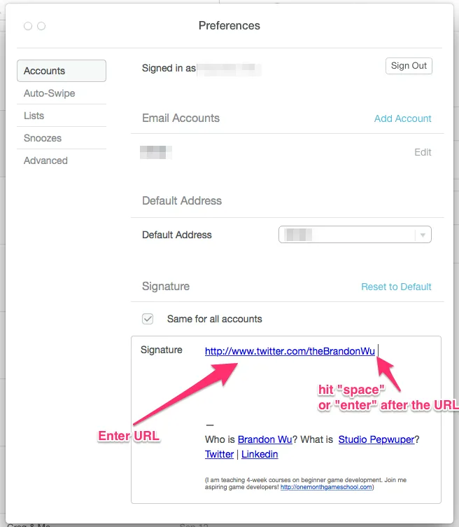 2 - Signature URL