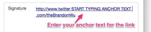 4 - enter anchor text