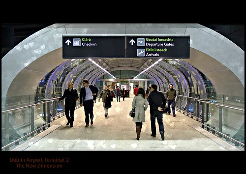 [ The walk into the new world, fly ] The Dublin Airport Terminal 2, Dublin, Republic of Ireland to the World
