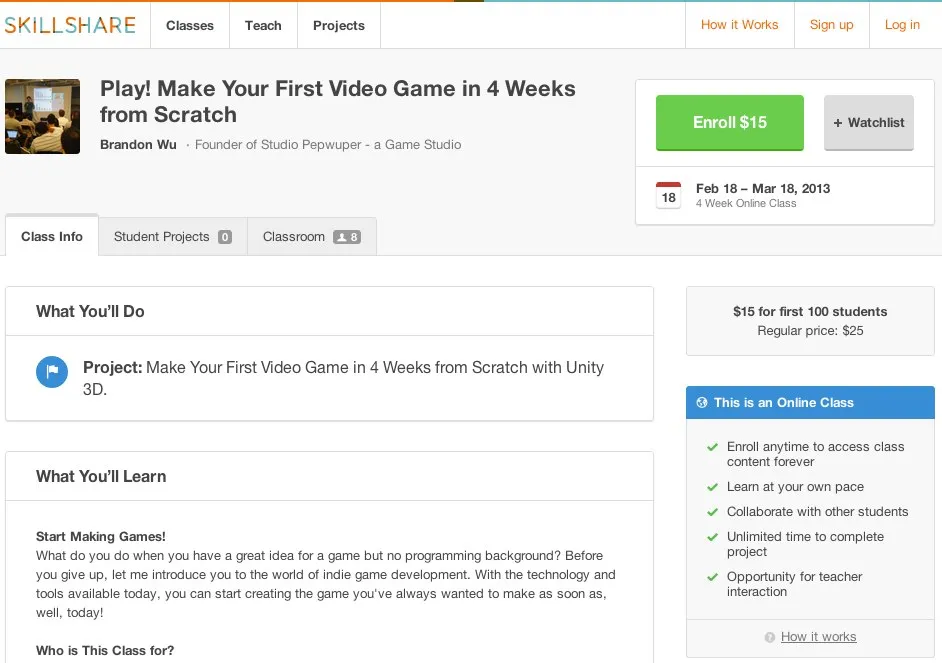 Play! Make Your First Video Game in 4 Weeks from Scratch - Skillshare